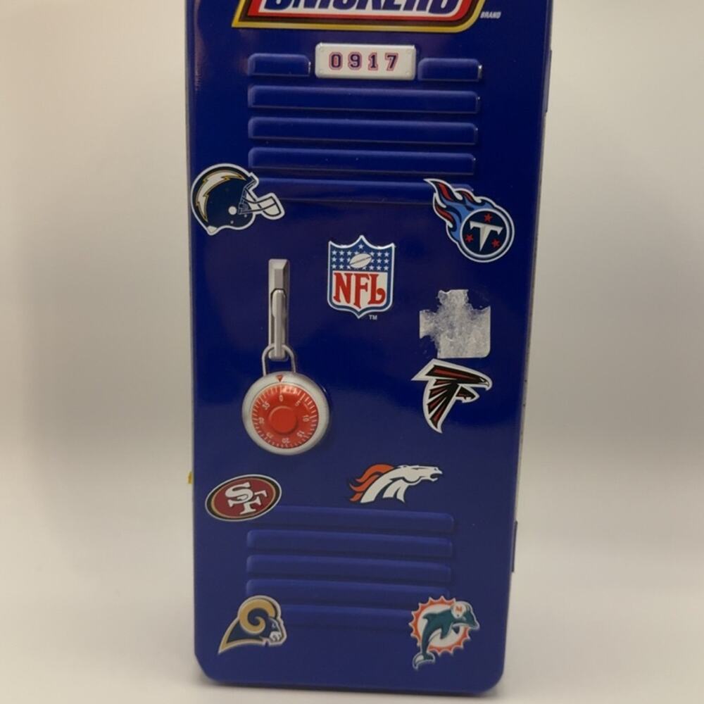 Snickers NFL Football Locker Container NFL Team Logos Pencil Case 9”